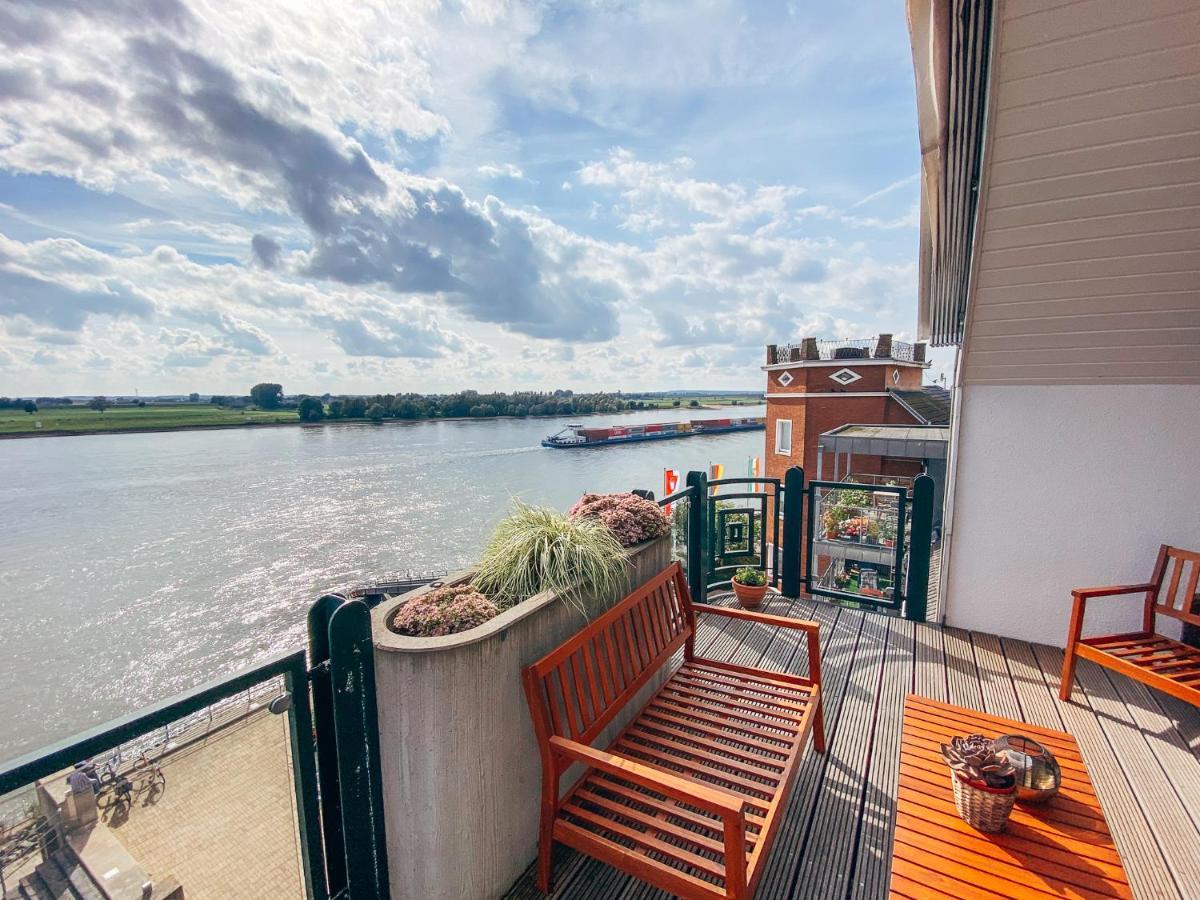 Rheinloft 3 - Grosse Giebelwohnung Mit Dachterrassen An Der Rheinpromenade Emmerich Exterior foto